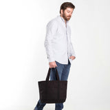 Medium Heavy Canvas Bag Black on Black - Monogrammed With Name or Initials