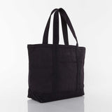Medium Heavy Canvas Bag Black on Black - Monogrammed With Name or Initials