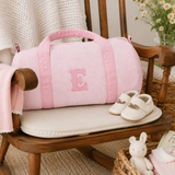 The Seersucker Monogrammed Duffel — A Childhood Classic
