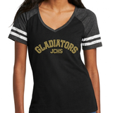 JCHS Gladiators Collegiate Stripe V-Neck Tee