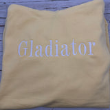 Gladiator hoodie-white text
