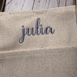 Medium Heavy Canvas Bag Monogrammed With Name or Initials
