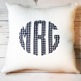 Monogrammed in Plaid Pillowcase Square