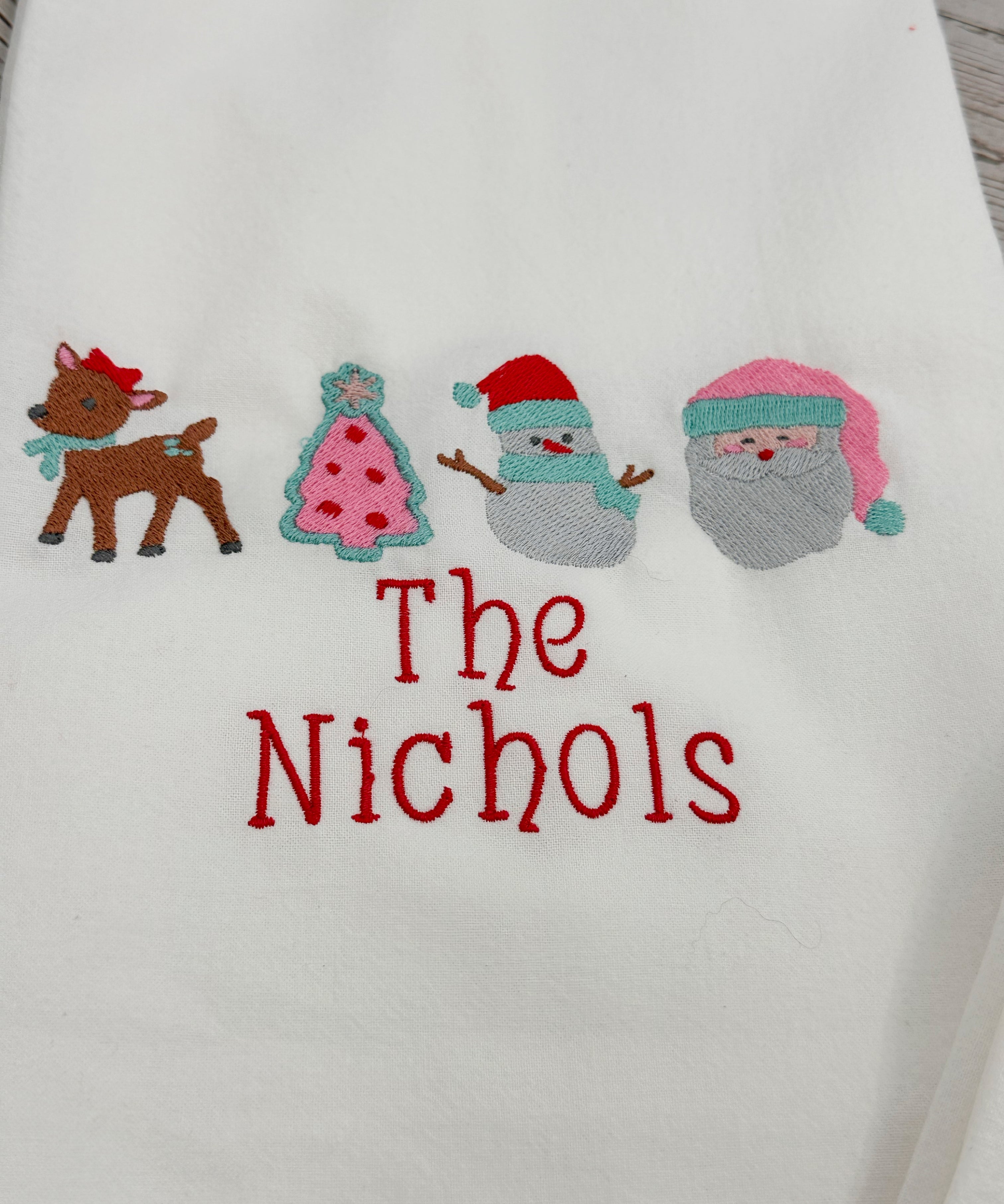 Christmas Personalized Dish or Tea Towels