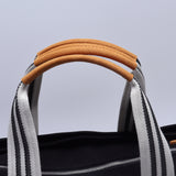 Monogrammed Canvas & Leather Trim Diaper Bag and Changing Mat