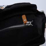 Monogrammed Canvas & Leather Trim Diaper Bag and Changing Mat