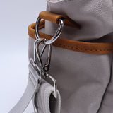 Monogrammed Canvas & Leather Trim Diaper Bag and Changing Mat