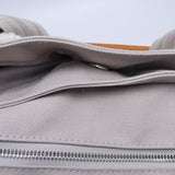 Monogrammed Canvas & Leather Trim Diaper Bag and Changing Mat